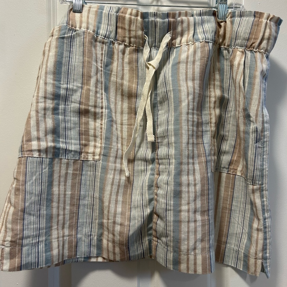 Dash rayon stripe skirt